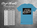 BELLA + CANVAS 3001 unisex t-shirt size chart with width and length measurements.