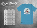 Bella + Canvas 3001 unisex t-shirt size chart with width and length measurements.